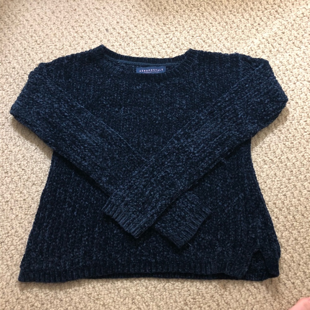 Aeropostale Chenille Navy Sweater